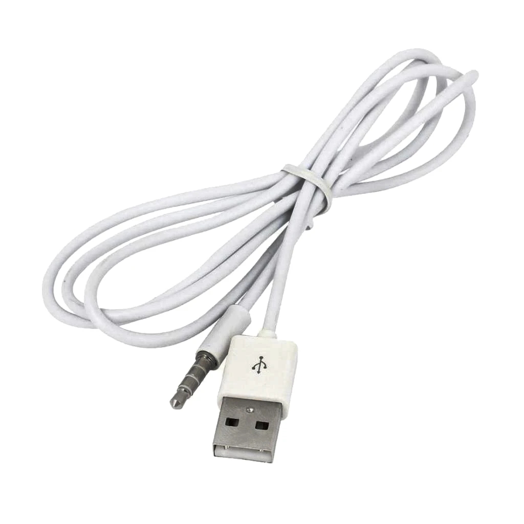 3.5mm 1/8inch Auxiliary Audio Plug Jack to USB 2.0 Male Charger Cable Adapter AUX Cable