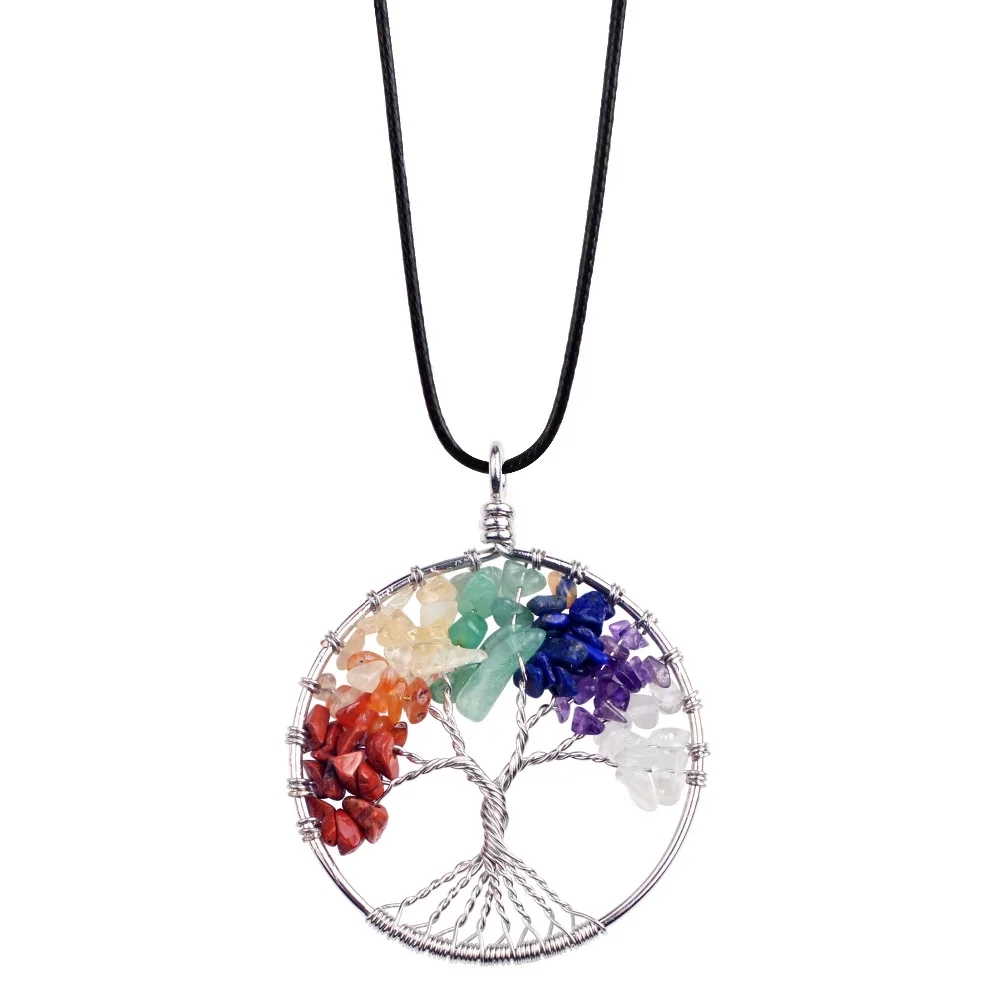 Fashion classic pendant necklace gem tree The trees on the earth provide us with oxygen to let us survive Men and women bieden