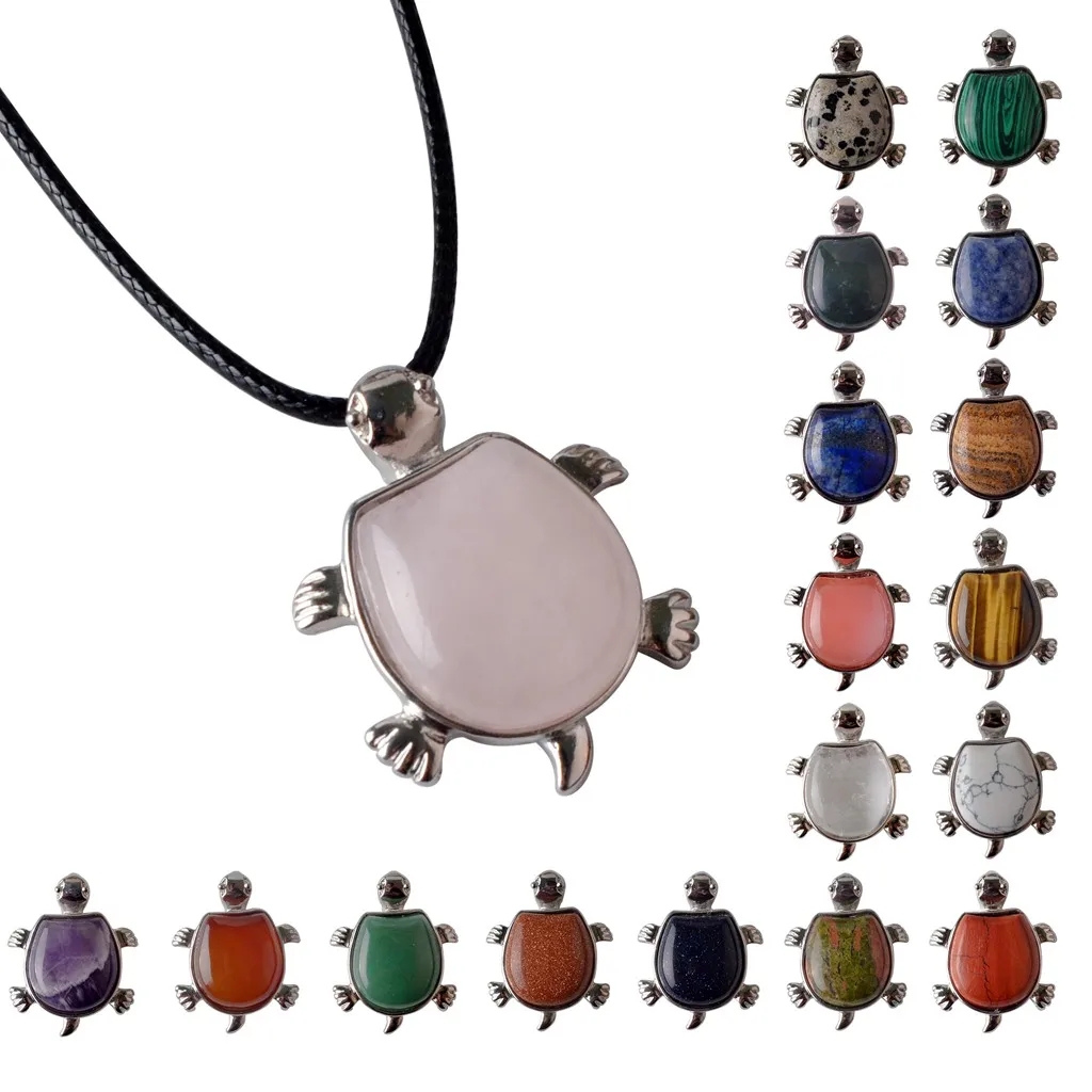 2017 Hot Sales Turquoise Turtle Alloy Pendant Necklace Women Chakra Healing Party Birthday Gifts Tortoise Jewelry Christmas