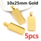 10x25mm Gold 5pcs