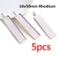 10x50mm Rhodium 5pcs