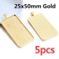 25x50mm Gold 5pcs