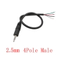 2.5mm 4Pole Male